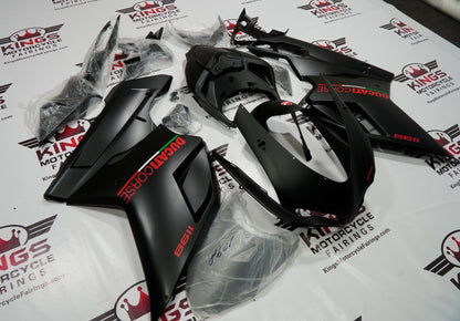 Ducati 1198 Fairings (2007-2012) Matte Black, Red Corse at KingsMotorcycleFairings.com