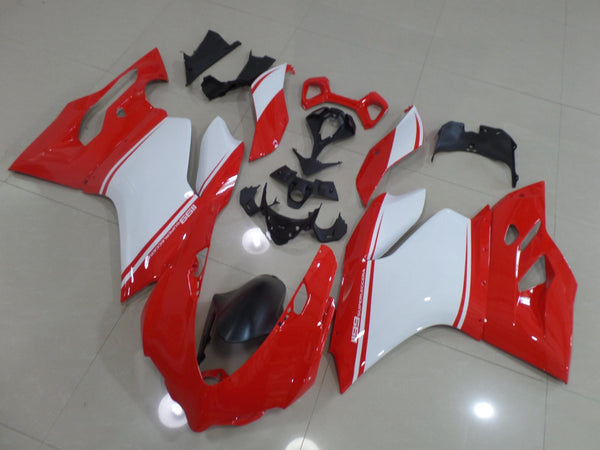 Ducati 1199 (2011-2014) Red & White Fairings at Kings Motorcycle Fairings