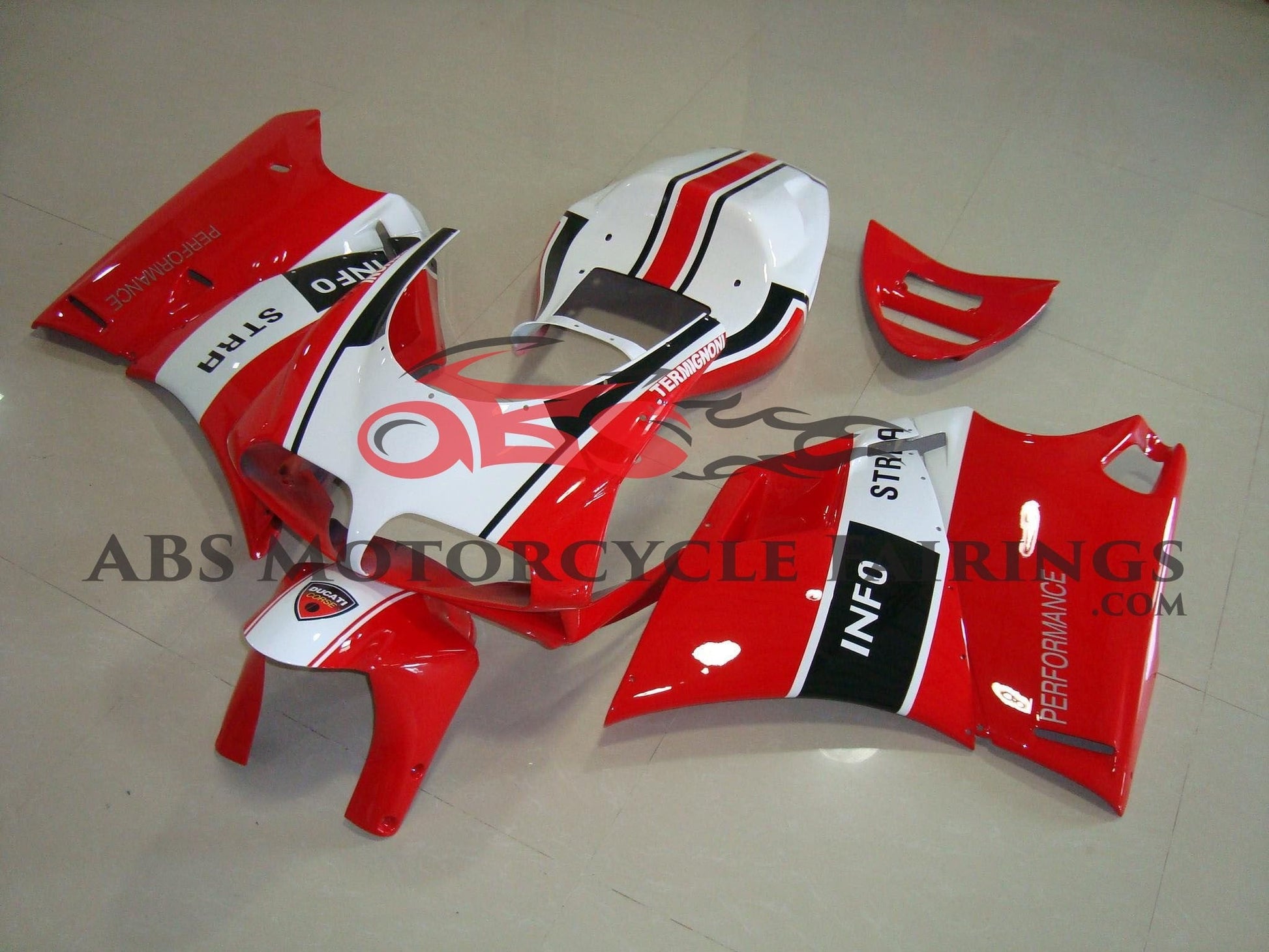 Ducati 748 Fairing Parts (1994-2003) Red, White, Black Info Stra from KingsMotorcycleFairings.com