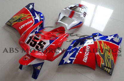 Ducati 748 Fairing Parts (1994-2003) Red, White, Blue Star at KingsMotorcycleFairings.com