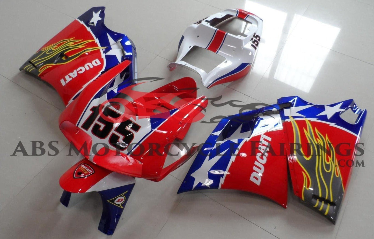 Ducati 748 Fairings (1994-2003) Red, White, Blue Star at KingsMotorcycleFairings.com