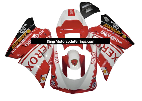 Ducati 748 Fairings (1994-2003) White, Red XEROX at KingsMotorcycleFairings.com