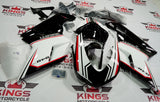 Ducati 848 (2007-2014) Black, White & Red Tricolor Fairings at KingsMotorcycleFairings.com
