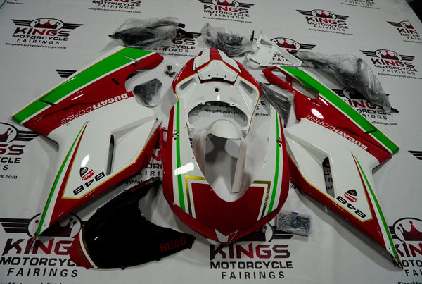 Ducati 848 (2007-2014) Red, White, Green, Gold Fairings at KingsMotorcycleFairings.com