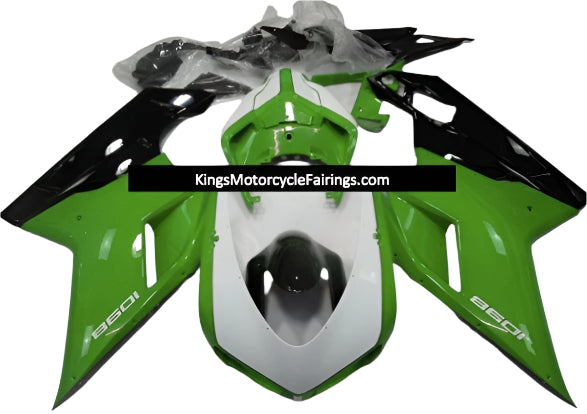 Ducati 848 Fairing Panels (2007-2014) White, Green, Black at KingsMotorcycleFairings.com