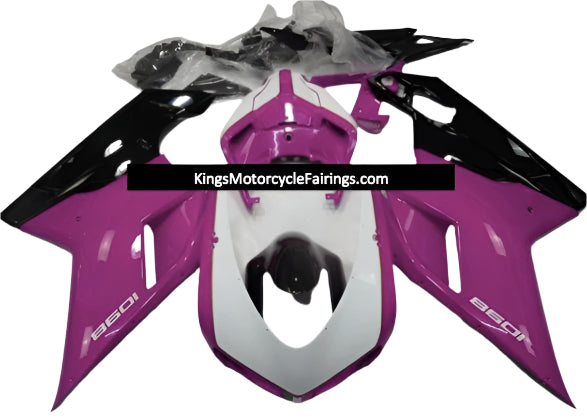 Ducati 848 Fairings (2007-2014) Pink, White, Black at KingsMotorcycleFairings.com
