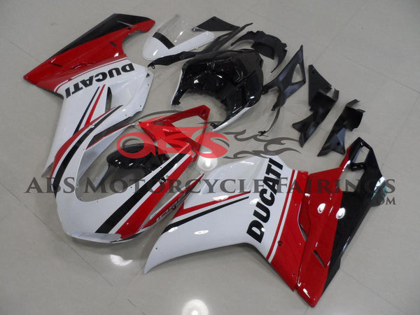 Ducati 848 Fairings (2007-2014) White, Red & Black Tricolor at KingsMotorcycleFairings.com