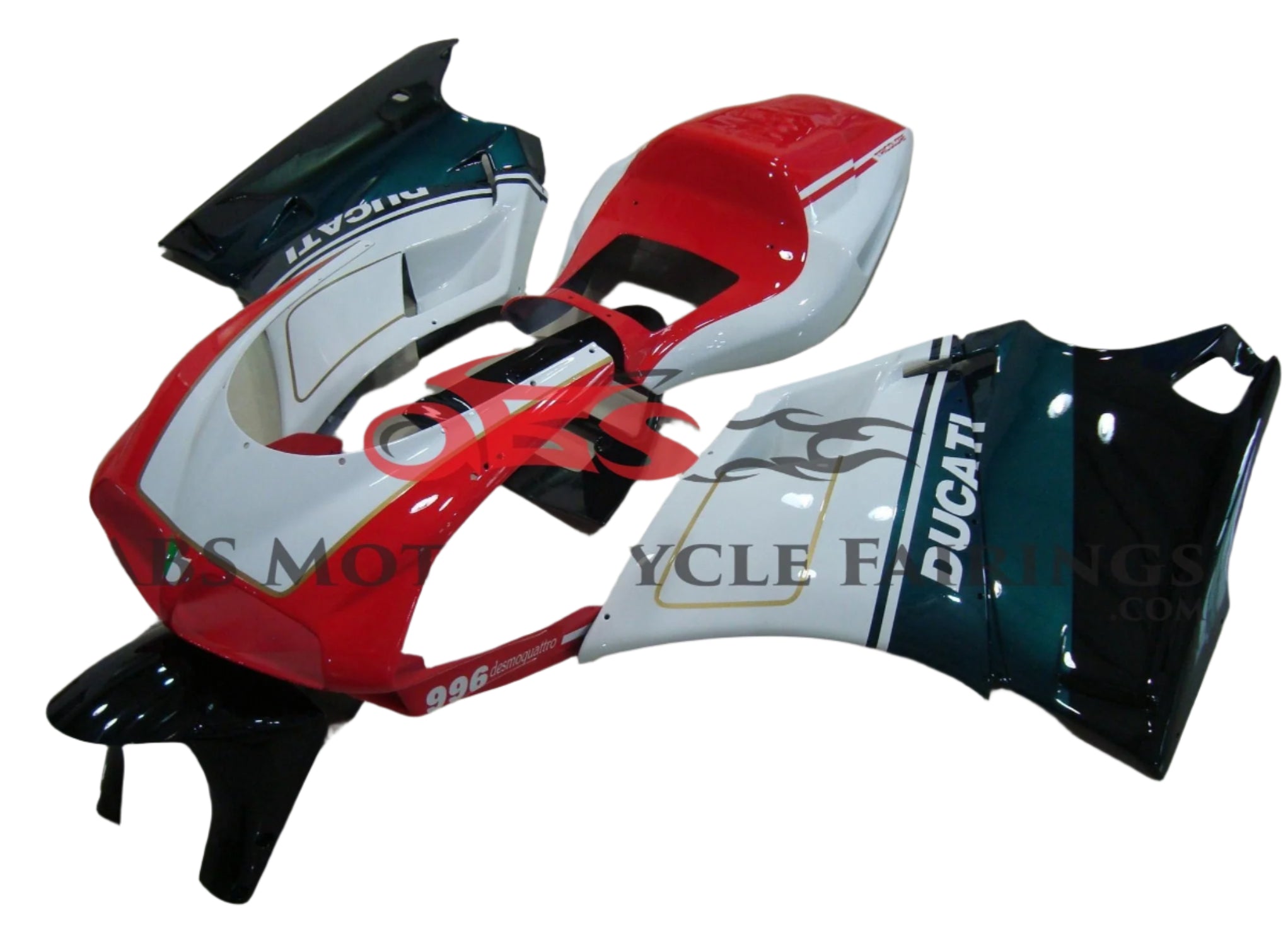 Ducati 916 Fairings (1994-1999) White, Red, Green, Black, Gold at KingsMotorcyleFairings.com