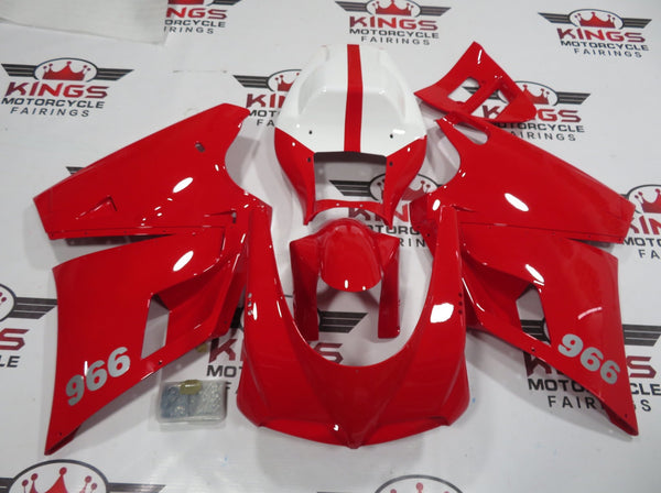 Ducati 996 Fairing Kit (1998-2002) Red, White at KingsMotorcycleFairings.com