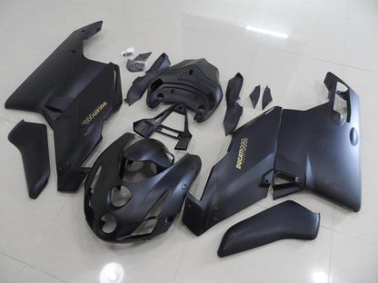 Ducati 999 Fairing Kit (2003-2004) Matte Black, Gold at KingsMotorcycleFairings.com