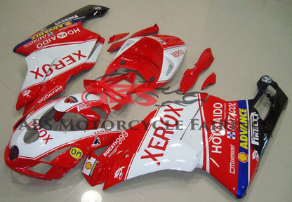 Ducati 999 Fairing Kit (2003-2004) Red, White Xerox Advance at KingsMotorcycleFairings.com