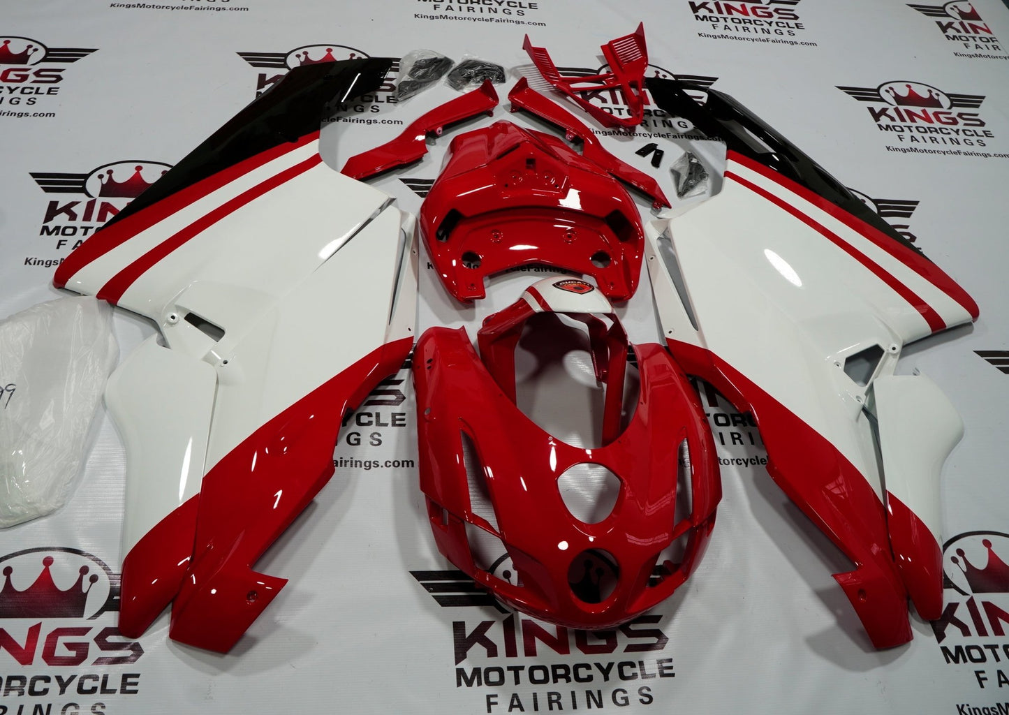 Ducati 999 Fairings (2003-2004) Red, White Stripe at KingsMotorcycleFairings.com