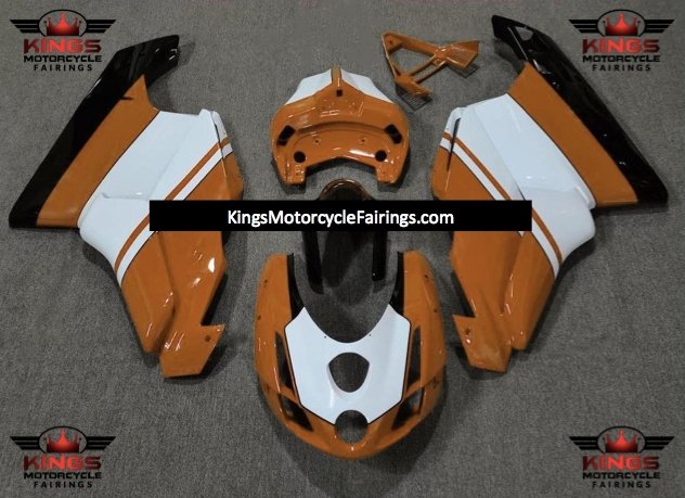 Ducati 999 Fairings (2005-2006) Orange, White, Black at KingsMotorcycleFairings.com