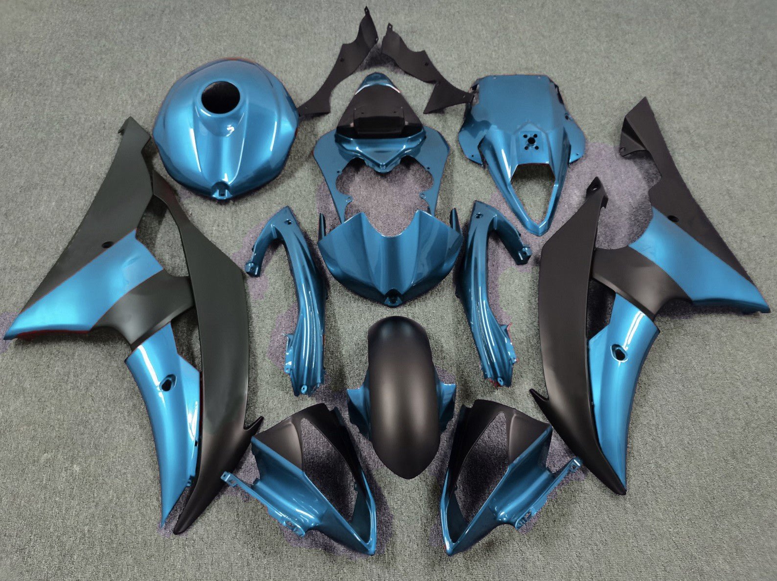 Yamaha YZF-R6 (2008-2016) Blue & Matte Black Fairings