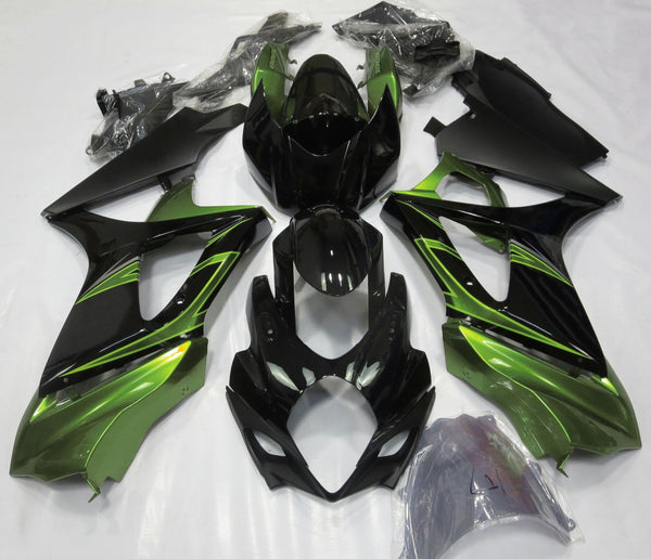 Suzuki GSXR1000 (2007-2008) Green & Black Fairings