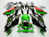 Black, Green, Yellow, White, Red and Gold Fairing Kit for a 2019, 2020, 2021, 2022 & 2023 Kawasaki Ninja ZX-6R 636 motorcycle - KingsMotorcycleFairings.com