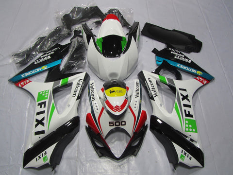 Suzuki GSXR1000 (2007-2008) White Fixi Fairings
