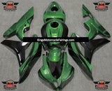 Green and Black OEM Style Fairing Kit for a 2007 and 2008 Honda CBR600RR motorcycle