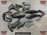 Fairing Kit for Kawasaki Z1000 (2007-2009) Forged Faux Carbon Fiber & Gold Lighting at KingsMotorcycleFairings.com