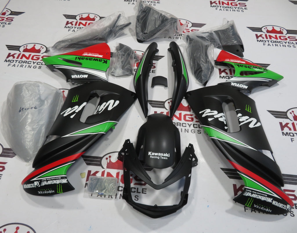 Fairing Kit for a Kawasaki Ninja 650R (20062008) Matte Black, Green,