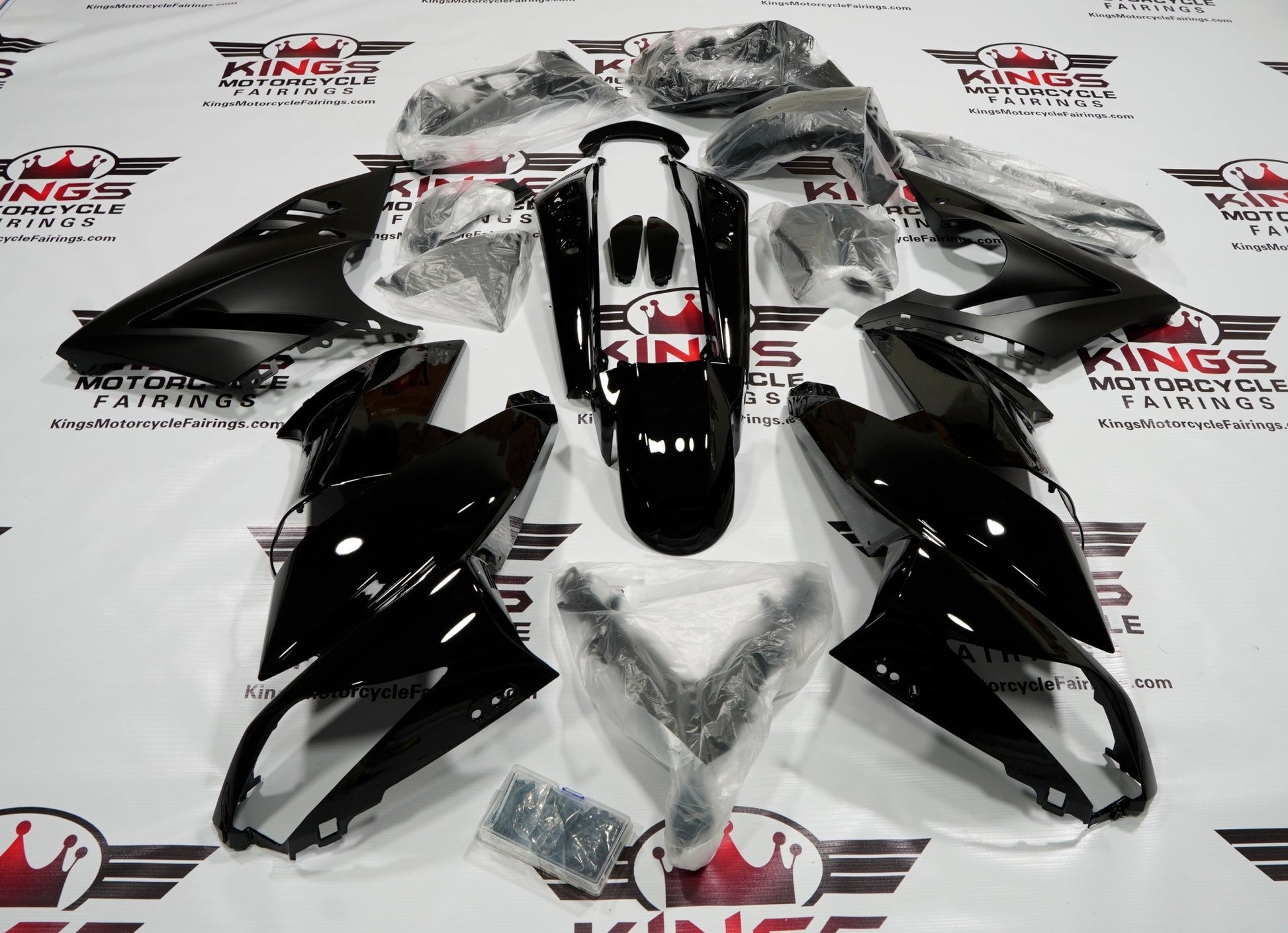 Fairing Kit for a Kawasaki Ninja 650R (2009-2011) Black at KingsMotorcycleFairings.com