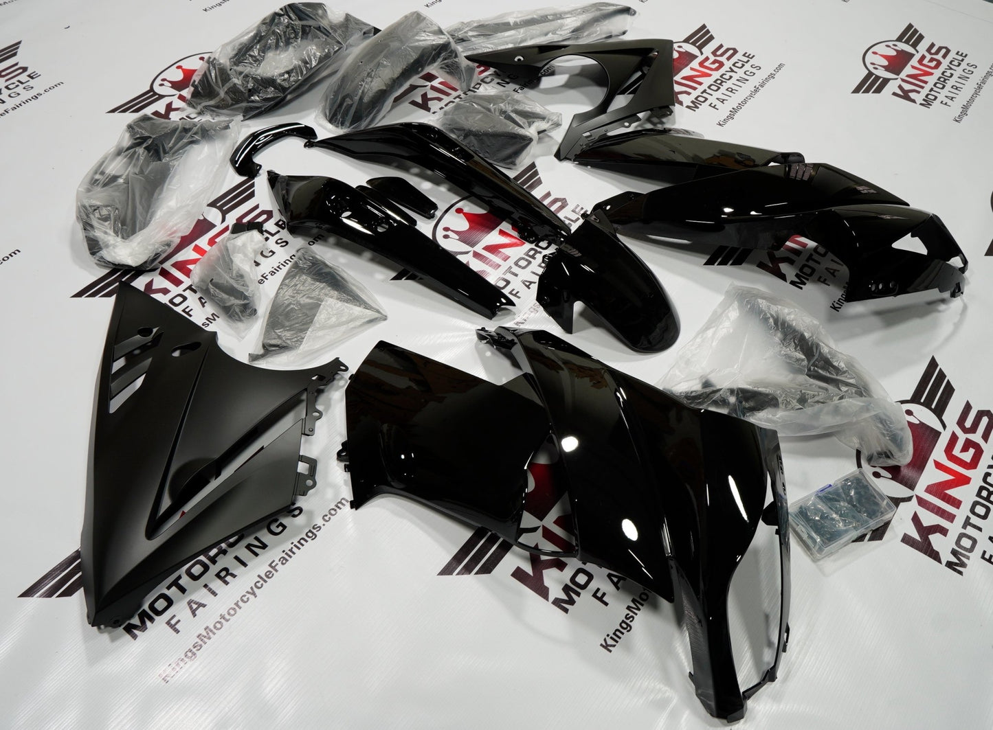 Fairing Kit for a Kawasaki Ninja 650R (2009-2011) Black at KingsMotorcycleFairings.com