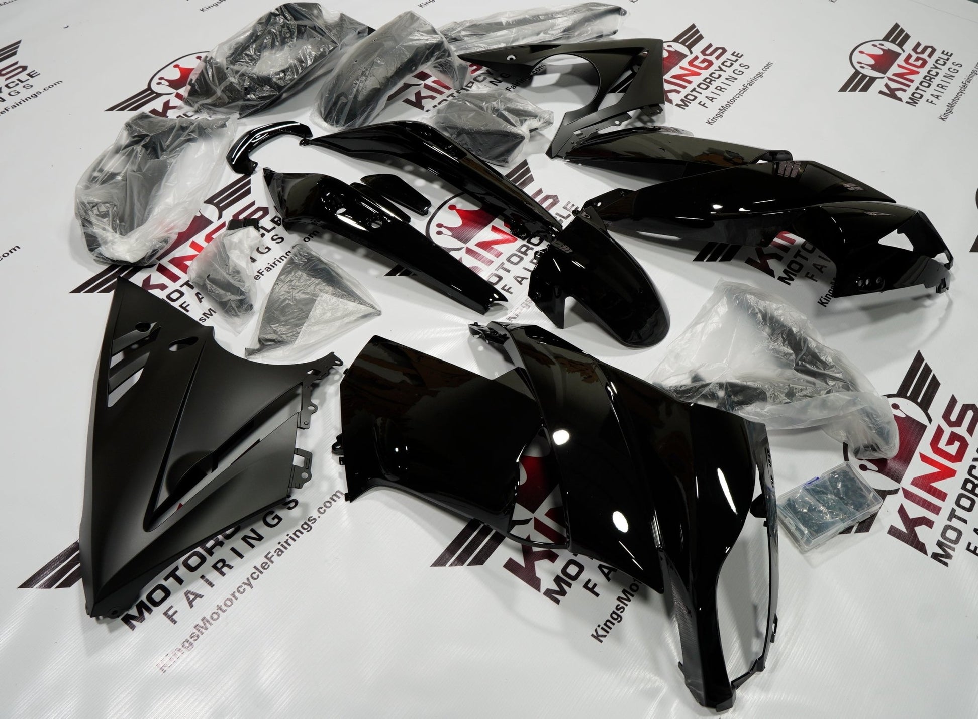 Fairing Kit for a Kawasaki Ninja 650R (2009-2011) Black at KingsMotorcycleFairings.com