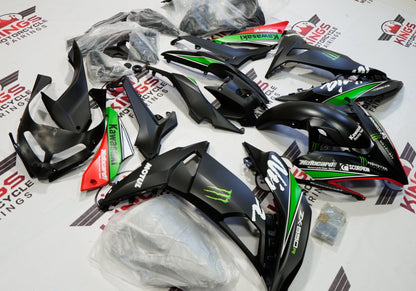 Kawasaki Ninja 650 ER6F Fairings (2017-2019) Matte Black, Green, Red Monster at KingsMotorcycleFairings.com