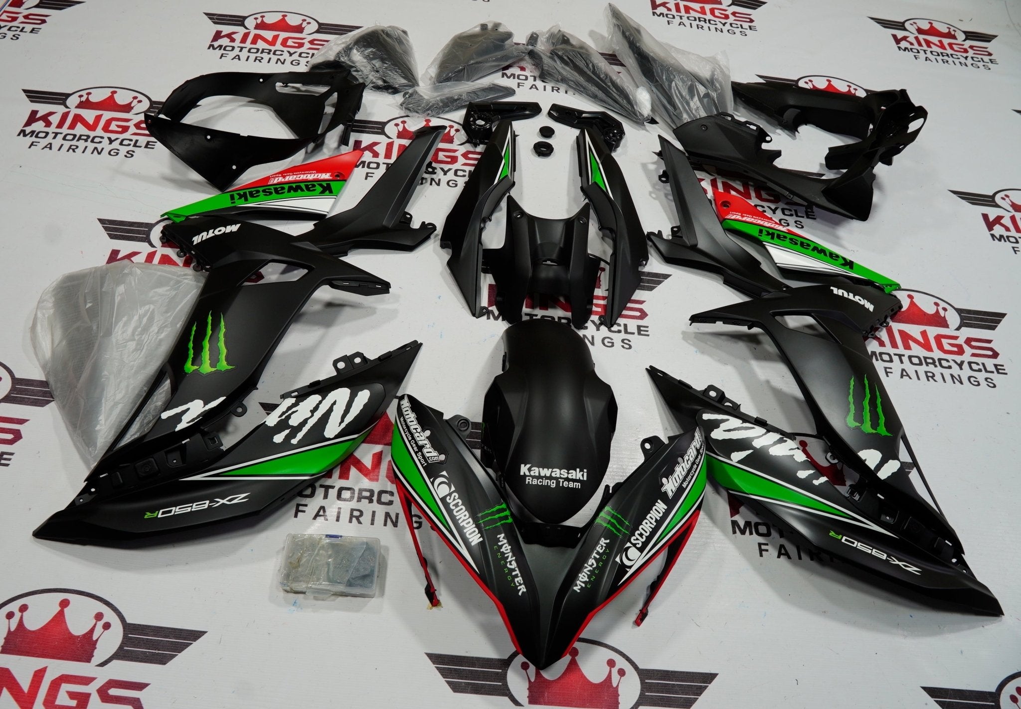 Fairings for Kawasaki Ninja 650R 2017 2019 Black Monster