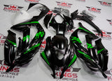 Satin Black and Green Fairing Kit for a 2016, 2017, 2018, 2019 & 2020 Kawasaki Ninja ZX-10R motorcycle