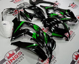 Fairing Kit for a Kawasaki Ninja ZX10R (2016-2020) Satin Black & Green at KingsMotorcycleFairings.com