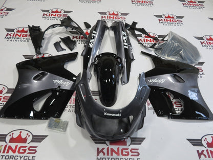 Fairing Kit for a Kawasaki ZX-11 / ZZR1100 D Model (1993-2001) Black & Gray at KingsMotorcycleFairings.com