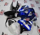 Blue, Black and White fairing kit for a 2002 and 2003 Kawasaki ZX-9R motorcycle