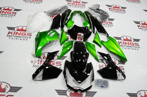 Fairing Kit for a (2010-2013) Kawasaki Z1000 Gloss Black & Green - KingsMotorcycleFairings.com