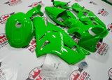 Fairing kit for a KAWASAKI NINJA ZX12R (2002-2006) Lime Green & White - KingsMotorcycleFairings.com