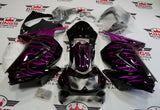 Fairing kit for a Kawasaki Ninja 250R (2008-2013) Black & Purple Flames at KingsMotorcycleFairings.com