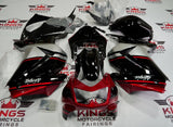 Fairing kit for a Kawasaki Ninja 250R (2008-2013) Black, Red & Silver
