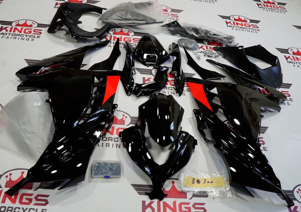 Fairing kit for a Kawasaki Ninja 300 (2013-2017) Black & Red