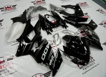 Kawasaki Ninja 400 Fairings (2018-2023) Black, Gray at KingsMotorcycleFairings.com