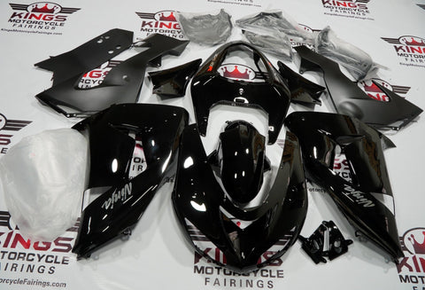 Fairing kit for a Kawasaki Ninja ZX10R (2006-2007) Black & Matte Black at KingsMotorcycleFairings.com