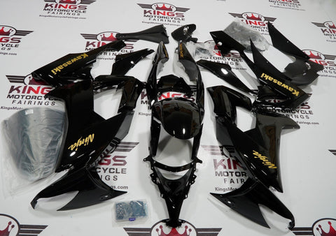 Fairing kit for a Kawasaki Ninja ZX10R (2008-2010) Black & Gold at KingsMotorcycleFairings.com