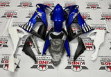 Fairing kit for a Kawasaki Ninja ZX10R (2008-2010) Blue, White & Black at KingsMotorcycleFairings.com