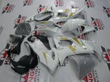 White and Gold Fairing Kit for a 2008, 2009 & 2010 Kawasaki Ninja ZX-10R motorcycle