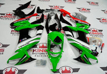Fairings for Kawasaki Ninja ZX10R (2008-2010) Green, White, Black & Red at KingsMotorcycleFairings.com