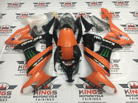 Fairing kit for a Kawasaki Ninja ZX10R (2008-2010) Orange & Black at KingsMotorcycleFairings.com