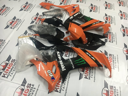 Fairing kit for a Kawasaki Ninja ZX10R (2008-2010) Orange & Black at KingsMotorcycleFairings.com