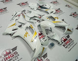 Fairing kit for a Kawasaki Ninja ZX10R (2008-2010) All Pearl White & Gold at KingsMotorcycleFairings.com