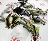 Matte Black and Yellow Fairing Kit for a 2011, 2012, 2013, 2014 & 2015 Kawasaki Ninja ZX-10R motorcycle