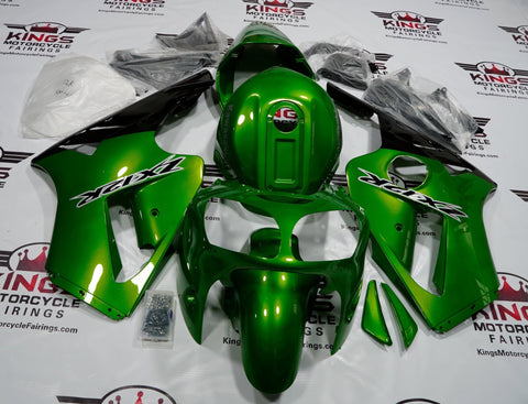 Fairing kit for a Kawasaki Ninja ZX12R (2000-2001) Green & Black at KingsMotorcycleFairings.com