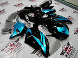 Fairing kit for a Kawasaki Ninja ZX14R (2006-2011) Black & Light Blue at KingsMotorcycleFairings.com